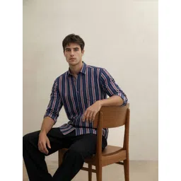 THE SHIRT CODE Pure Cotton Striped Casual Shirt-picture-26