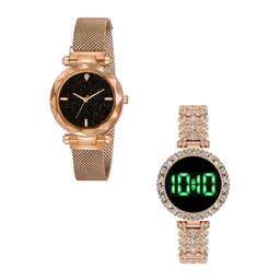 THE SHOPOHOLIC Women Dial & Stainless Steel Bracelet Style Straps Analogue Watch FOUR-C-TR-picture-46