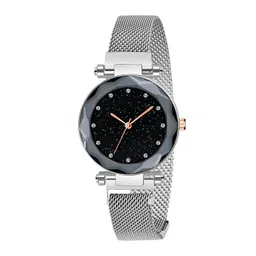 THE SHOPOHOLIC Women Embellished Dial & Bracelet Style Straps Analogue Watch 12-Silver-picture-14