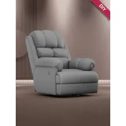 The Sleep Company Grey Luxe RRR Recliner Patented SmartGRID Technology Motorised Single Recliner Sofa-picture-14