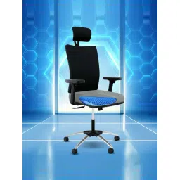 The Sleep Company Onyx Orthopedic High Back Office Chair - Grey & Black-picture-28