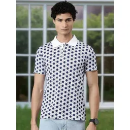 THE SOUL PATROL Men Geometric Printed Polo Collar Pure Cotton T-shirt-picture-25