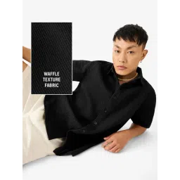 The Souled Store Black Blended Relaxed Fit Casual Shirts-picture-43