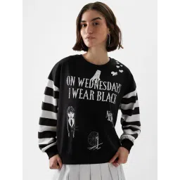 The Souled Store Black Cotton Printed Sweatshirt-picture-19