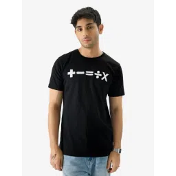 The Souled Store Black Cotton Regular Fit Printed T-Shirts-picture-27