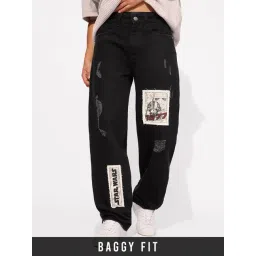 The Souled Store Black Cotton Straight Fit Cotton Jeans-picture-26