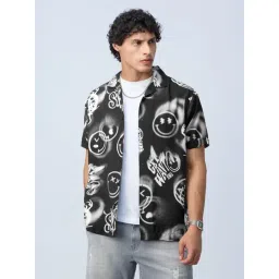 The Souled Store Black Regular Fit Printed Shirt-picture-26