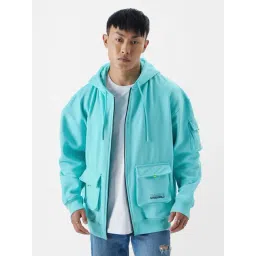 The Souled Store Blue Cotton Loose Fit Hooded Sweatshirts-picture-32