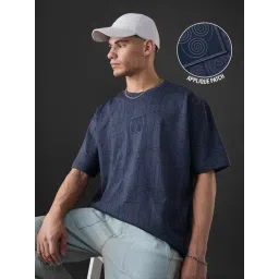 The Souled Store Blue Loose Fit Print T-Shirt-picture-44