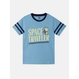The Souled Store Boys Blue Space Traveller Printed Pure Cotton T-shirt-picture-40