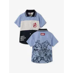 The Souled Store Boys Multicolor Cotton Character Based Marvel Avengers Shirts-picture-26