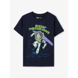 The Souled Store Boys Navy Blue Disney Just Buzzin Cotton T-Shirt-picture-40