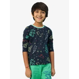 The Souled Store Boys Navy Blue Peppa Pig Space Explorer Cotton Full Sleeve T-Shirt-picture-36