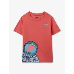 The Souled Store Boys Orange Space Age Cotton T-Shirts-picture-15