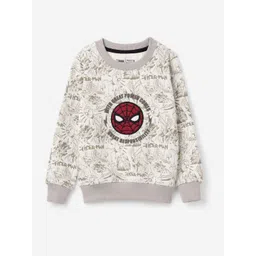 The Souled Store Boys Spider-Man Great Power Printed Sweatshirt-picture-52