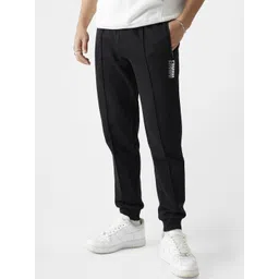 The Souled Store Brand-Logo Printed Mid-Rise Cotton Sports Joggers-picture-12