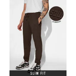 The Souled Store Brown Cotton Regular fit Track Pants-picture-14