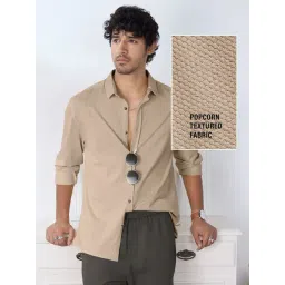 The Souled Store Brown Cotton Relaxed Fit Casual Shirts-picture-35