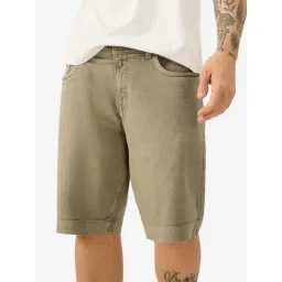 The Souled Store Brown Regular Fit Denim Shorts-picture-19