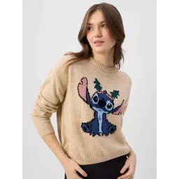 The Souled Store Cream Printed Sweater-picture-38