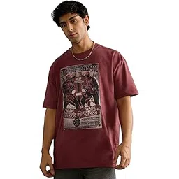 the souled store Deadpool: Double Trouble Men and Boys Short Sleeves Round Neck Red Graphic Printed Casual Streetwear Drop Shoulder Cotton Oversized T-Shirt-picture-32