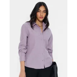 The Souled Store Deep Lavender Regular Fit Shirt-picture-33
