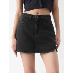 The Souled Store Denim Skort Ash Stone Women Denim Skort-picture-28
