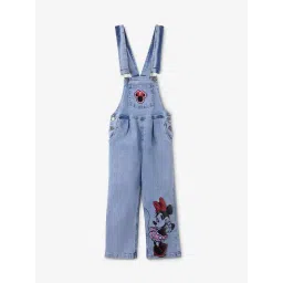 The Souled Store Girls Blue Cotton Printed Dungaree-picture-33