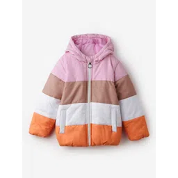 The Souled Store Girls Colourblocked Hooded Lightweight Padded Jacket-picture-20