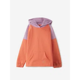 The Souled Store Girls Colourblocked Hooded Pure Cotton Pullover Sweatshirt-picture-25