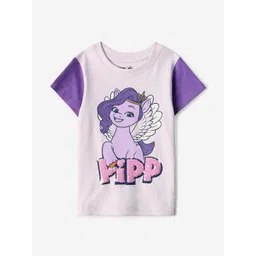 The Souled Store Girls Graphic Printed Round Neck Cotton T-shirt-picture-37