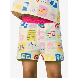The Souled Store Girls Peppa Pig Printed Cotton Regular Shorts-picture-15