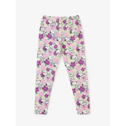 The Souled Store Girls Yellow Cotton Regular Printed Leggings-picture-24