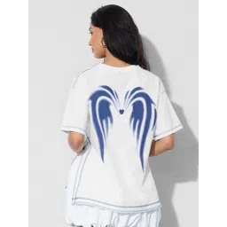 The Souled Store Graphic Printed Drop-Shoulder Sleeves Pure Cotton Oversized T-shirt-picture-33