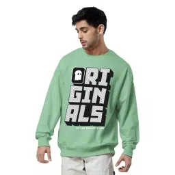 The Souled Store Green Loose Fit Round Neck Oversized Sweatshirt-picture-39