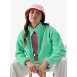 The Souled Store Green Self Pattern Jacket-picture-15