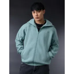 The Souled Store Green Solid Relaxed Fit Sweatshirt image 2