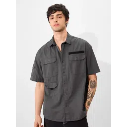 The Souled Store Grey Cotton Loose Fit Shirt-picture-19