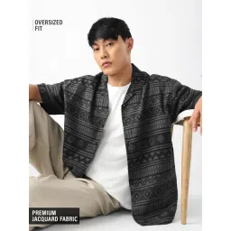 The Souled Store Grey Cotton Printed Relaxed Fit Shirt-picture-22