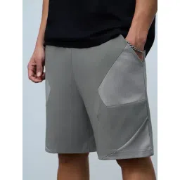 The Souled Store Grey Cotton Regular Fit Shorts-picture-26