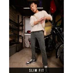 The Souled Store Grey Cotton Slim fit Cotton Jeans-picture-37