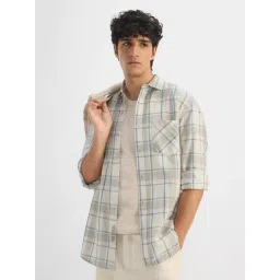 The Souled Store Grey Regular Fit Checks Shirt-picture-42