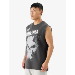 The Souled Store Grey Regular Fit Printed Gym Vests-picture-11