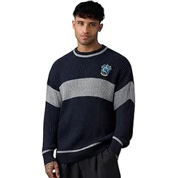 the souled store Harry Potter: Lion's House Men and Boys Full Sleeves Crew Neck Striped Acrylic Ribbed Knit Pop-Culture Oversized Pullovers-picture-17