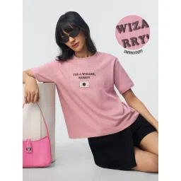 The Souled Store Harry Potter Yer A Wizard Women Relaxed Fit T-Shirt-picture-11