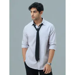 The Souled Store Ice Blue Cotton Striped Shirt-picture-47