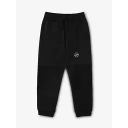 The Souled Store Kids Black Cotton Solid Joggers image 1