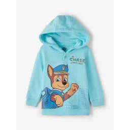 The Souled Store Kids Blue Cotton Printed Full Sleeves Hoodie-picture-16