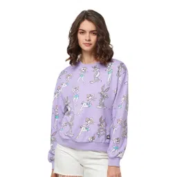 The Souled Store Lavender Printed Sweatshirt-picture-19