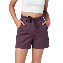 The Souled Store Mauve Regular Fit Shorts-picture-18